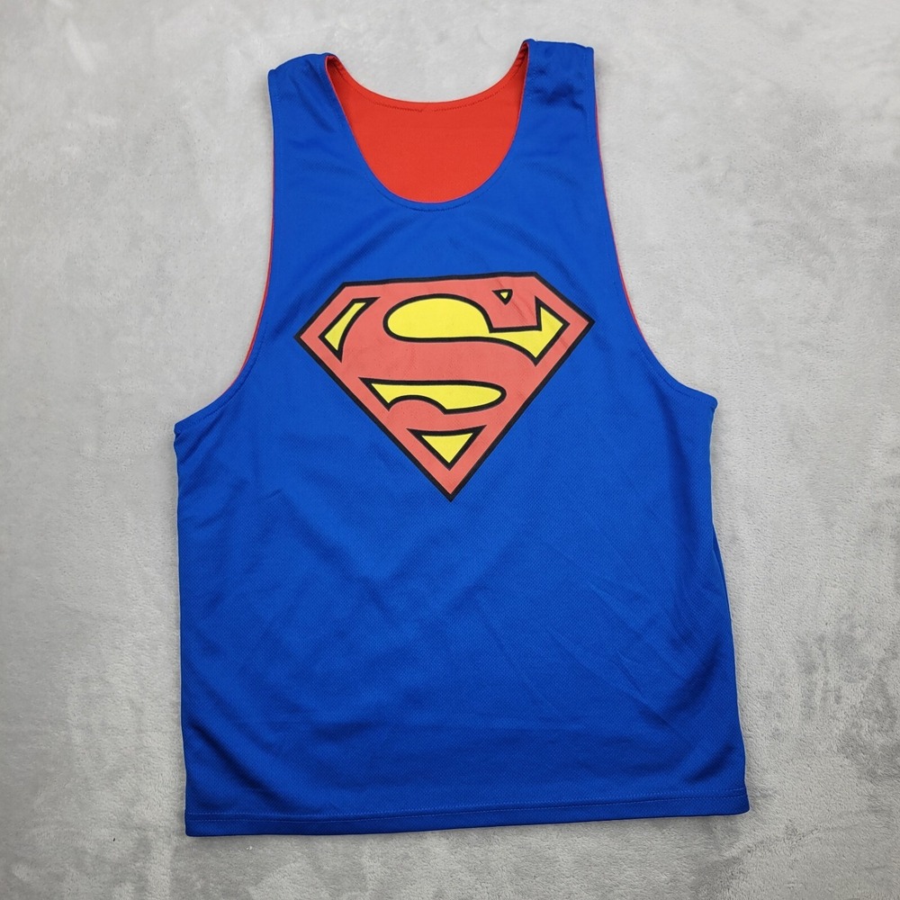 Superman Shirt Boys Medium DC Comics Shield Super Hero Reversible Kids Youth Med